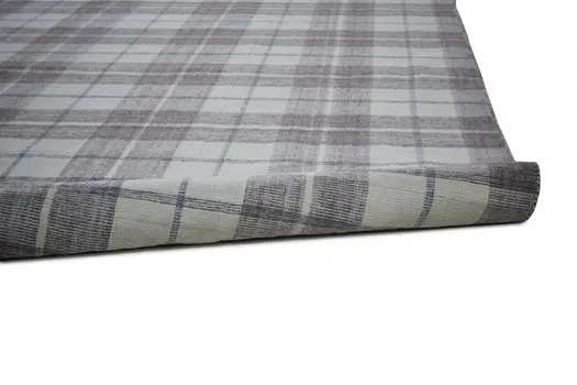 4' X 6' Gray Taupe And Ivory Abstract Hand Woven Stain Resistant Area Rug