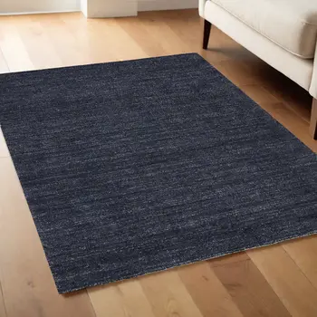 4' X 6' Blue Hand Woven Area Rug