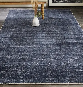 4' X 6' Blue Hand Woven Area Rug