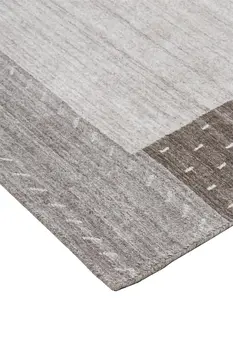 5' X 8' Gray Silver And Black Wool Hand Knotted Stain Resistant Area Rug