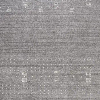 4' X 6' Gray and Ivory Wool Oriental Shag Hand Knotted Area Rug