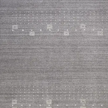 9' X 12' Gray And Ivory Wool Hand Knotted Stain Resistant Area Rug