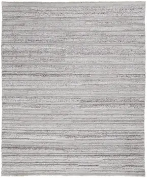 2' X 3' Ivory And Taupe Striped Hand Woven Stain Resistant Area Rug