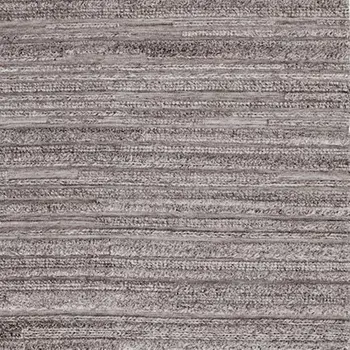 10' X 14' Gray and Ivory Striped Shag Hand Woven Area Rug