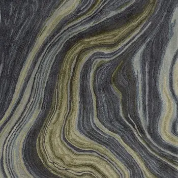 9' X 12' Blue and Green Abstract Hand Tufted Area Rug