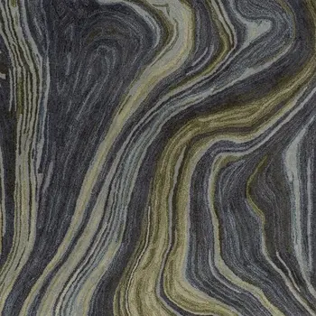 10' X 14' Blue and Green Abstract Hand Tufted Area Rug