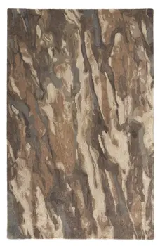 9' X 12' Green and Ivory Wool Abstract Hand Tufted Area Rug