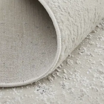 8' X 10' Gray and Ivory Abstract Power Loom Non Skid Area Rug