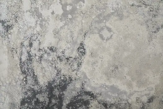 8' Gray and Ivory Abstract Power Loom Non Skid Runner Rug
