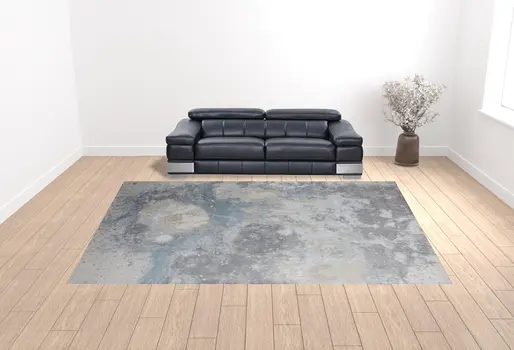 12' X 15' Blue Abstract Area Rug