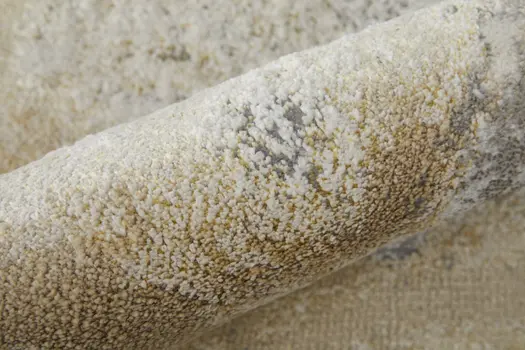 8' Gray and Ivory Abstract Power Loom Non Skid Runner Rug