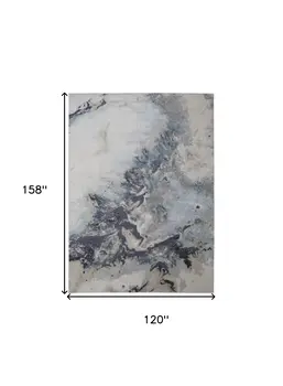10' X 13' Blue Abstract Area Rug