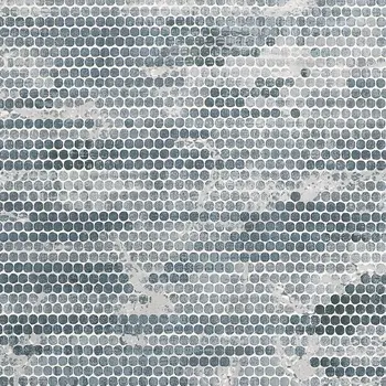 8' X 10' Blue And Gray Polka Dots Distressed Stain Resistant Area Rug