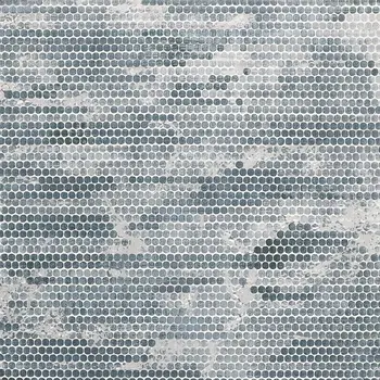 2' X 3' Blue And Gray Polka Dots Distressed Stain Resistant Area Rug