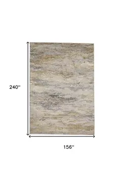 13' X 20' Gray And Ivory Abstract Area Rug