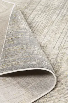 7' X 10' Gray and Ivory Abstract Non Skid Area Rug