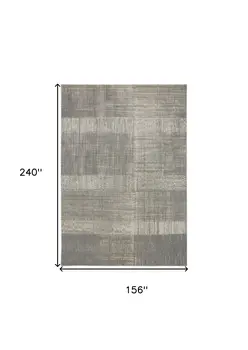 13' X 20' Gray And Ivory Abstract Area Rug