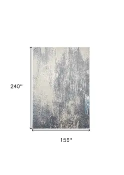 13' X 20' Gray And Ivory Abstract Area Rug