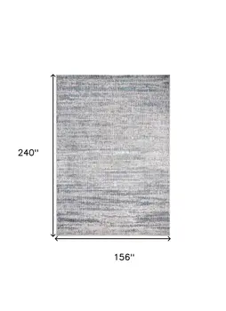 13' X 20' Blue And Ivory Abstract Area Rug