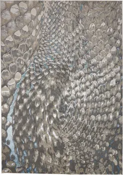 8' X 10' Gray Geometric Non Skid Area Rug