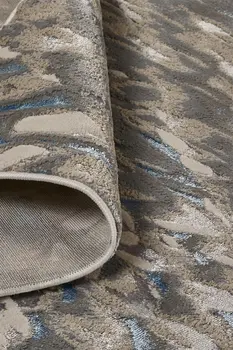 8' X 10' Gray Geometric Non Skid Area Rug