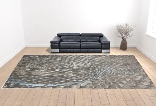 13' X 20' Gray Geometric Area Rug