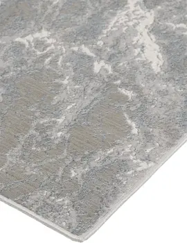 8' X 10' Gray and Ivory Abstract Area Rug