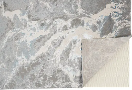 13' X 20' Gray and Ivory Abstract Area Rug