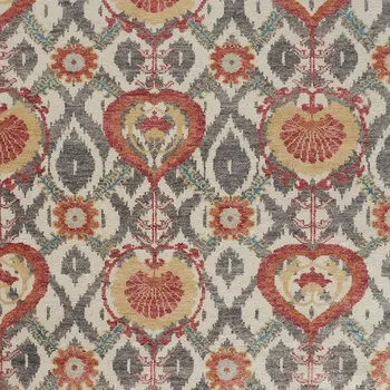 2' X 3' Orange and Ivory Wool Floral Hand Knotted Area Rug