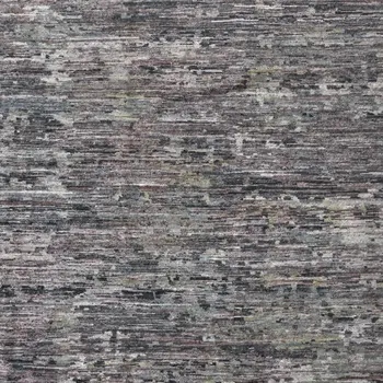 9' X 12' Blue And Gray Wool Abstract Hand Knotted Area Rug