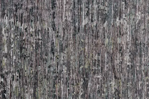 8' Blue and Gray Wool Abstract Hand Knotted Runner Rug