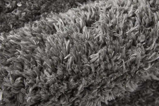 5' X 8' Gray Shag Power Loom Stain Resistant Area Rug