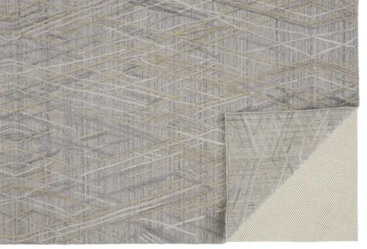 10' X 14' Gray And Ivory Abstract Hand Woven Area Rug