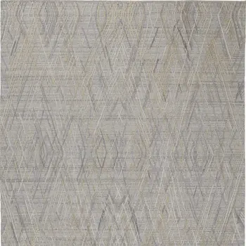 2' X 3' Gray and Ivory Abstract Hand Woven Area Rug