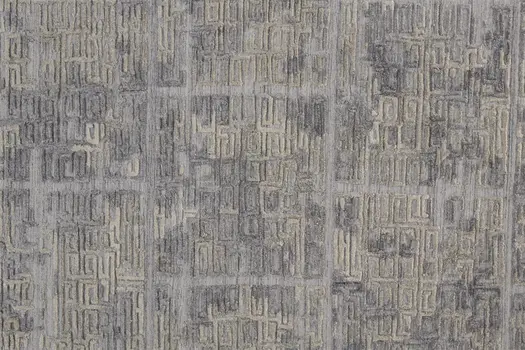 5' X 8' Gray And Ivory Abstract Hand Woven Area Rug