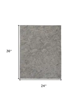 2' X 3' Gray Abstract Hand Woven Area Rug