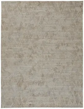 4' X 6' Gray And Taupe Abstract Hand Woven Area Rug