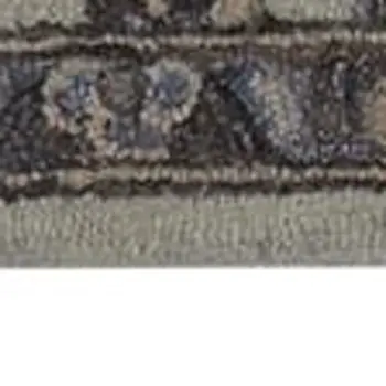4' X 6' Ivory And Gray Wool Floral Tufted Handmade Stain Resistant Area Rug