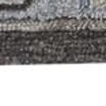 2' X 3' Gray Blue And Ivory Wool Floral Tufted Handmade Stain Resistant Area Rug