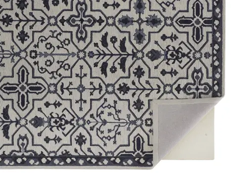 10' X 14' Taupe And Gray Wool Floral Tufted Handmade Stain Resistant Area Rug