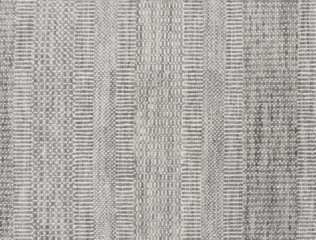 2' X 3' Silver Wool Striped Hand Knotted Area Rug