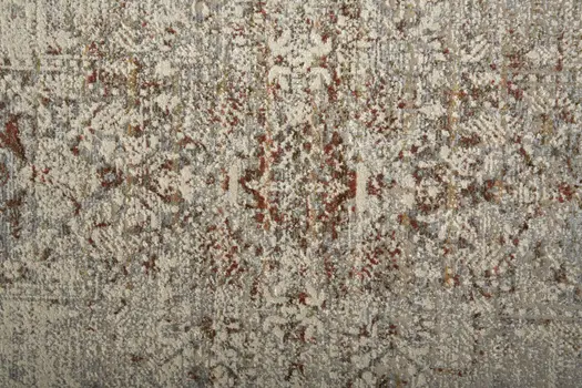 12' X 15' Tan Ivory And Orange Floral Power Loom Distressed Area Rug With Fringe