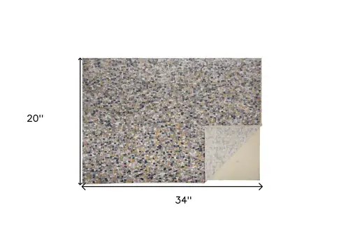 2' X 3' Taupe Tan And Orange Abstract Stain Resistant Area Rug