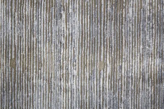 12' Taupe Silver And Tan Abstract Power Loom Runner Rug