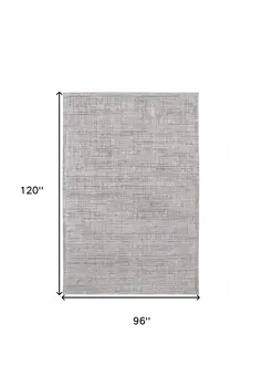 8' X 10' Taupe and Ivory Plaid Power Loom Distressed Area Rug