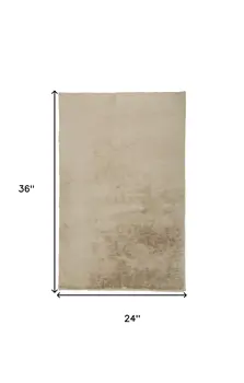 2' X 3' Tan Shag Area Rug