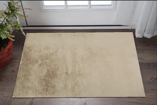 2' X 3' Tan Shag Area Rug
