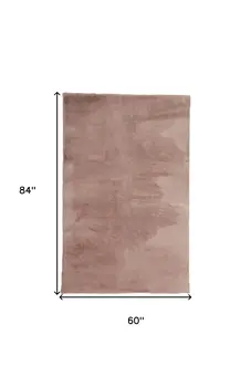 5' X 7' Pink Shag Area Rug