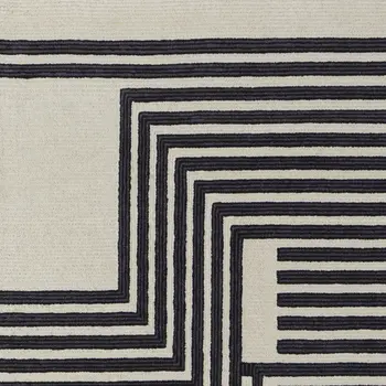 4' X 6' Gray and Black Wool Abstract Hand Tufted Area Rug