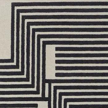10' X 14' Gray and Black Wool Abstract Hand Tufted Area Rug
